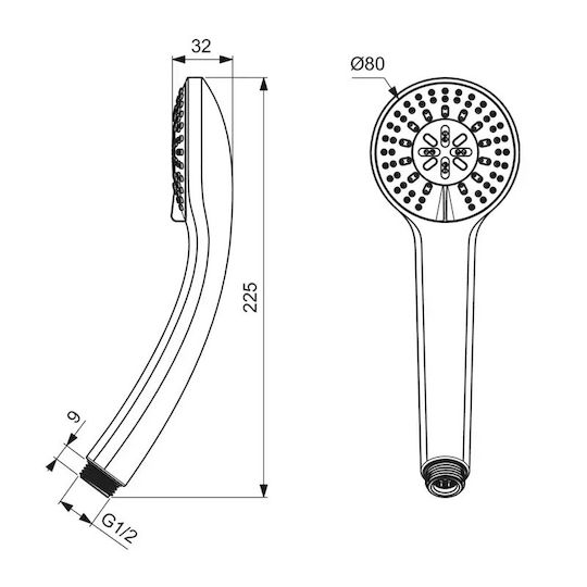 Ideal Standard IdealRain S3 Handheld Showerhead