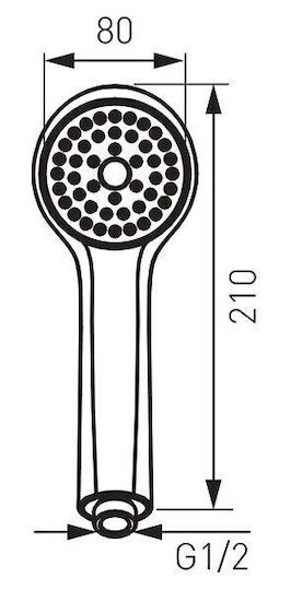 Ferro Quadro Handheld Showerhead