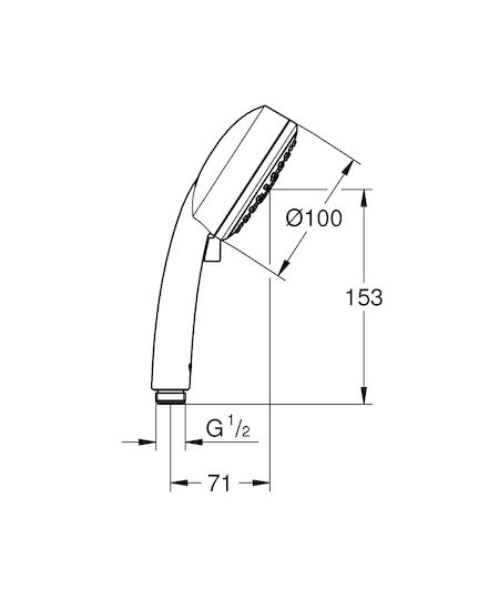 Grohe Tempesta Cosmo Handheld Showerhead with Filter
