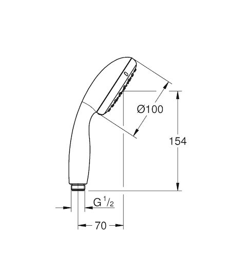 Grohe Tempesta Handheld Showerhead with Filter