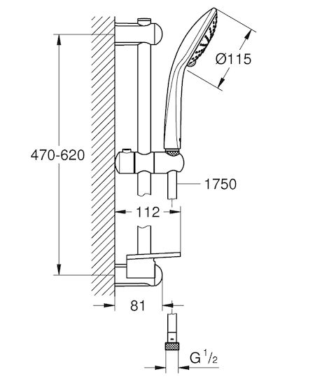 Grohe Handheld Showerhead with Hose
