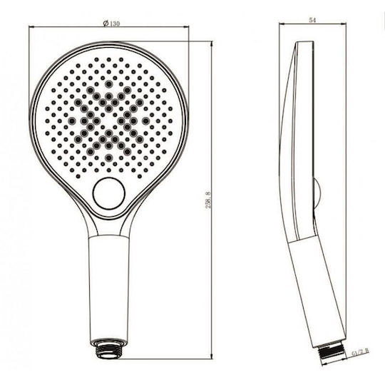 Τηλεφωνο Ντουζ Λευκο Inter Ceramic 7324w