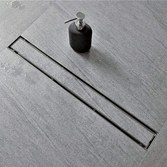 Gehler Oțel inoxidabil Canal Duș cu Dimensiune 70x7cm Gri