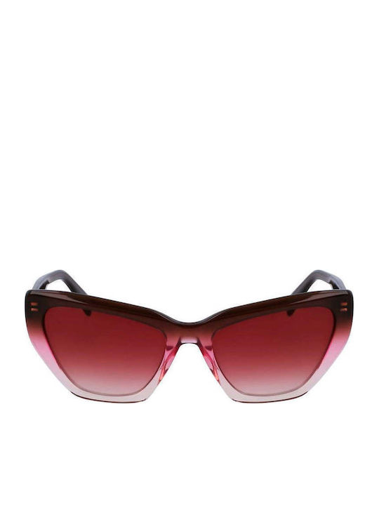 Liu Jo Women’s Sunglasses With Brown Horn-Rimmed Frame And Brown Lens
