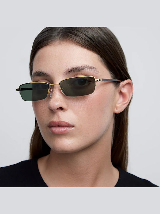 Meller Dumi Unisex Sunglasses With Gold Metallic Frame And Green Lens DM-GOLDOLI