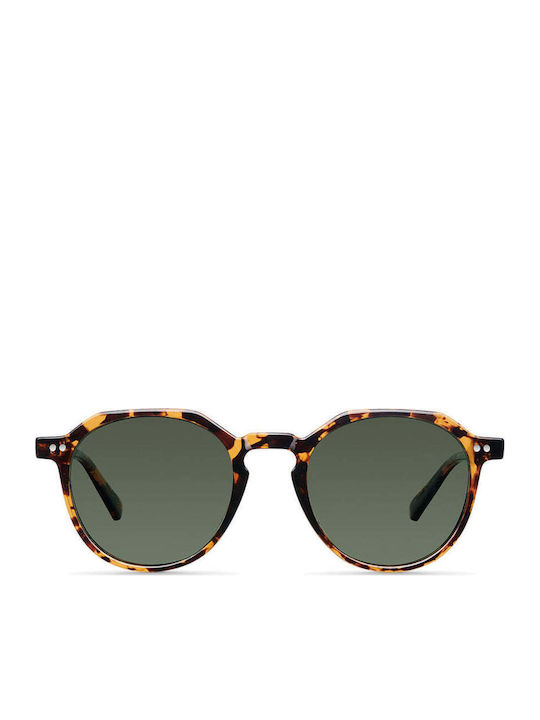Meller Chauen Unisex Sunglasses with Brown Plastic Frame and Green Polarized Lens CH3-TIGOLI