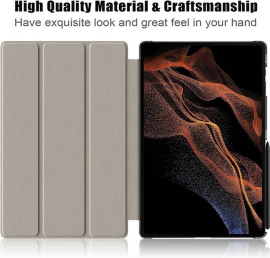 Flip Cover Durabilă Maro (Samsung Galaxy Tab S8 Ultra / S9 Ultra / S10 Ultra)