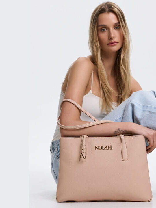 Valia Damen Schultertasche Creme