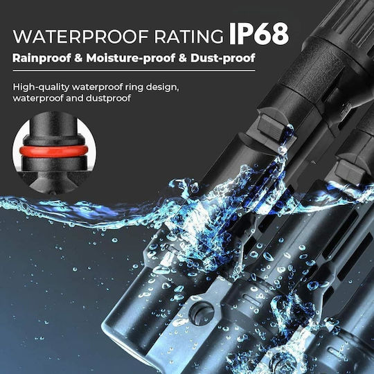 Conector Solar MC4 Splitter Tip T 1 La 6 – Pereche M→ffffff + F→mmmmmm 1500V DC 50A IP68 Material PPO Rezistent UV Cablu 2.5 mm2 4 mm2 6 mm2 – Onuvio