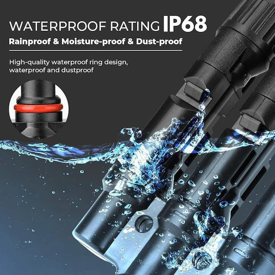 Conector Solar MC4 Splitter Tip T 1 La 4 – Pereche M→ffff + F→mmmm 1500V DC 50A IP68 Material PPO Rezistent UV Cablu 2.5 mm² 4 mm² 6 mm² – Onuvio