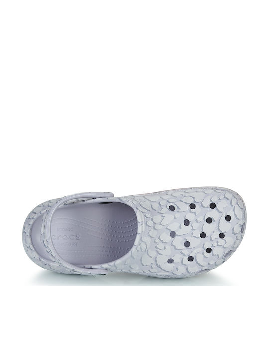 Crocs Classic Platform Clog Damen Holzschuhe Grau