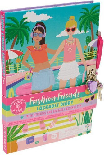 Floss & Rock Notizbuch A5 mit Stiftetui und Schloss (Verschiedene Designs)