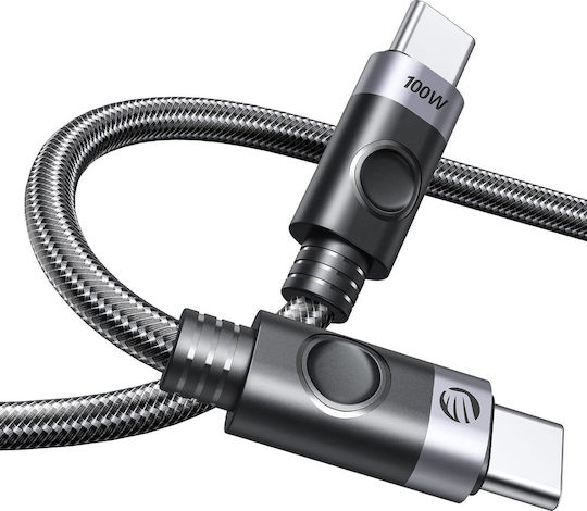 Orico Braided USB 2.0 Cable USB-C Male - USB-C 100W Black 1m C2CZ-10-BK-BP