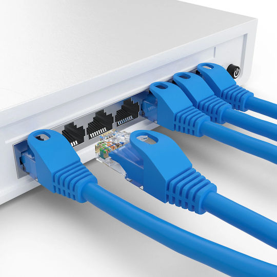 Powertech U/UTP Cat.6 (Gigabit) Cablu De Rețea Ethernet 1.5m Albastru
