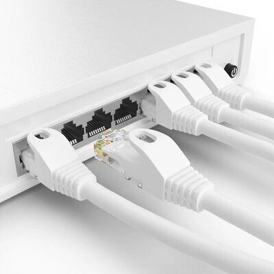 Powertech U/UTP Cat.5e (Gigabit) Network Cable Ethernet 1.5m White
