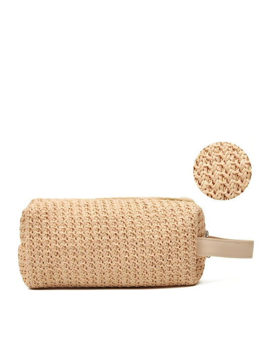 Women's Raffia Pouch – Natural Woven Cute Pouch Beige