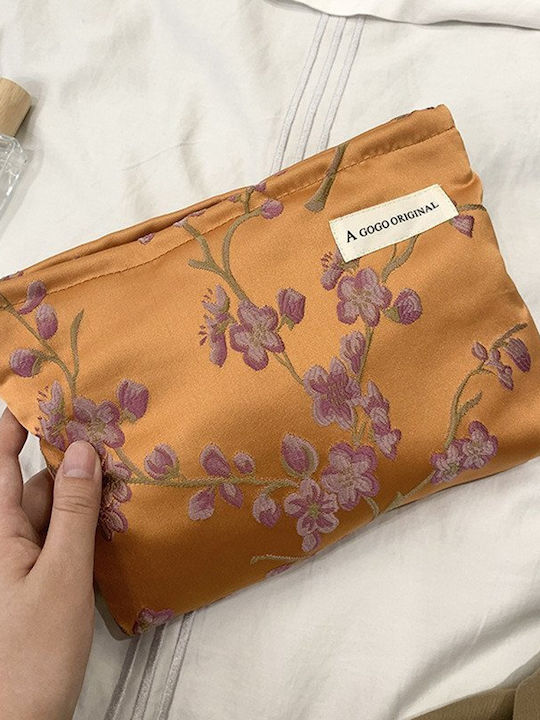 Women's Pouch Flowers – Small Cute Floral Pouch Orange