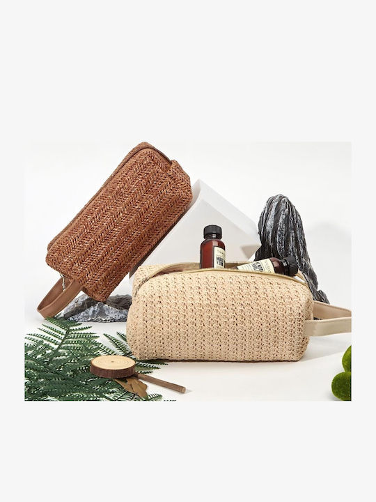Γυναικείο Τσαντάκι Raffia – Natural Woven Cute Τσαντάκι Καφέ