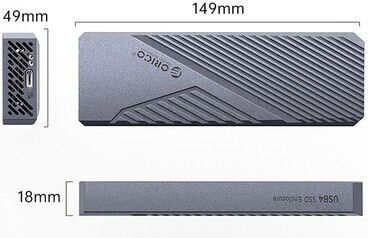 Orico Кутия за Твърд Диск M.2 SATA III NVMe с USB 3.2 Type-C Връзка в Сив Цвят