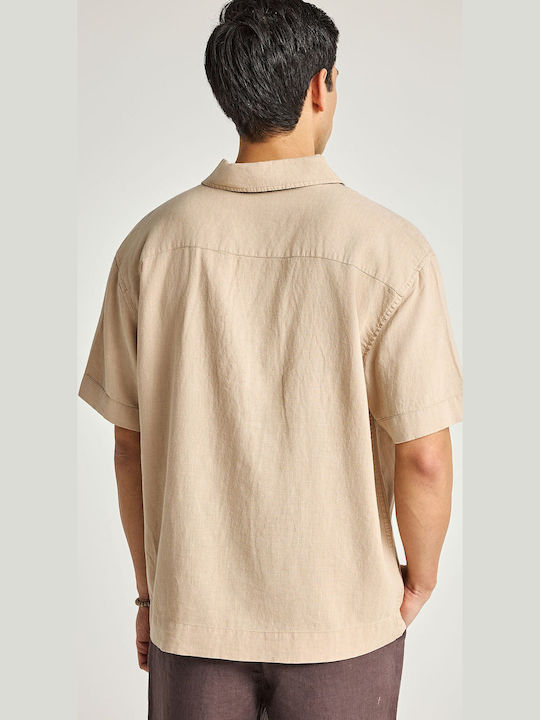 Polo Short Sleeve Beige Blouse