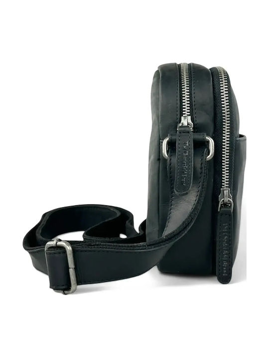 Leather Men's Shoulder / Crossbody Bag Black