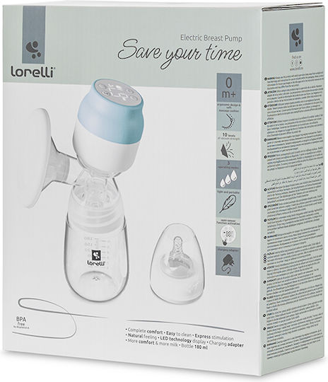 Lorelli Electric Single Breast Pump Save Your Time BPA Free Blue 180ml