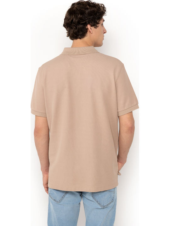 Polo Herrenbluse Kurzarm Beiges
