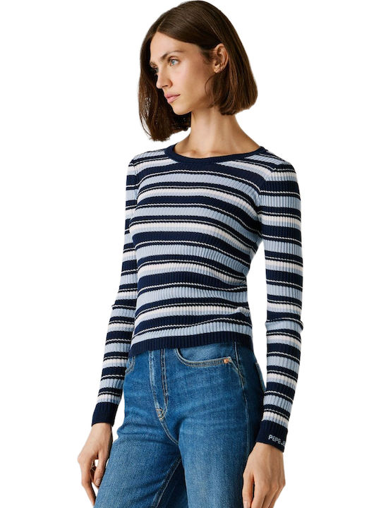 Damen Bluse Gestreift Union Blau