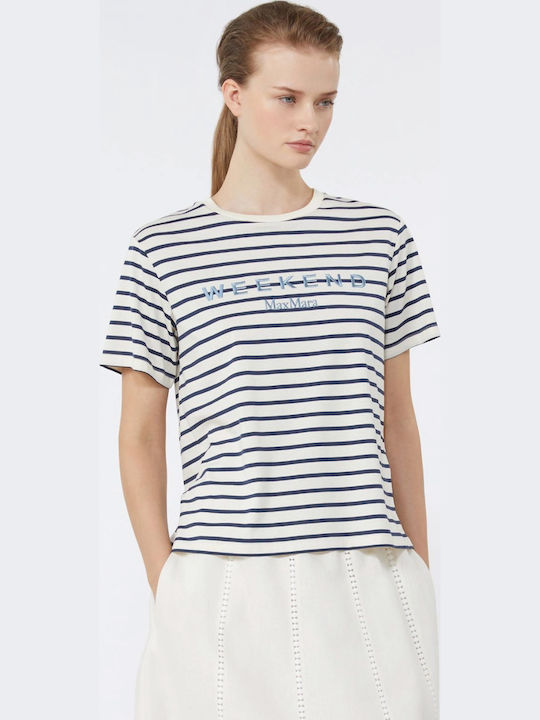 Γυναικείο T-shirt Ριγέ Striped Blue