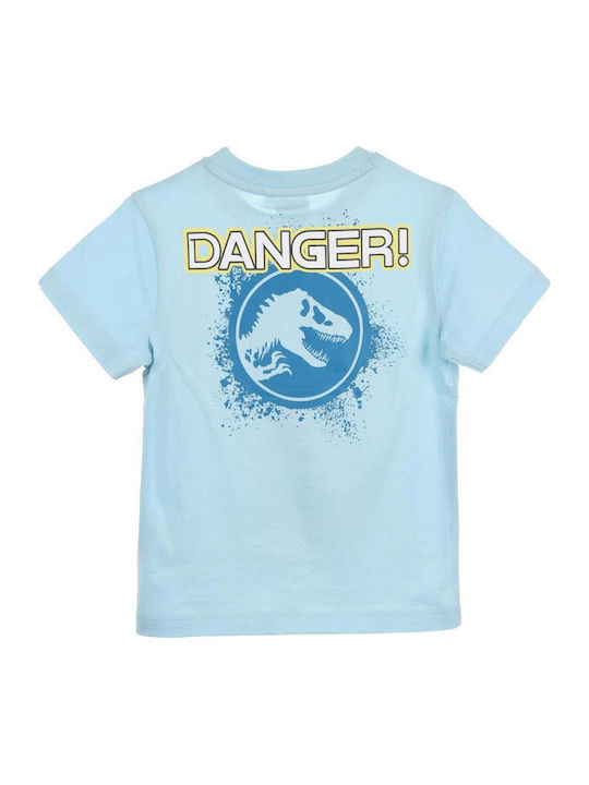 Kids Short-Sleeved Light Blue Blouse Stand Back