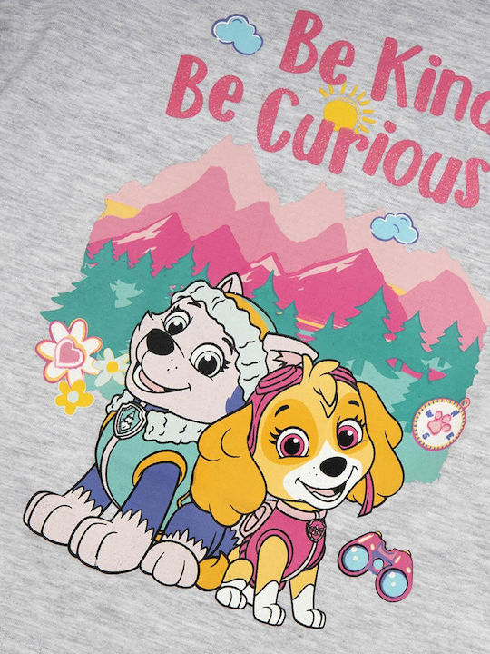 Kinderoberteile Langärmelig Grau Melange Be Kind Be Curious