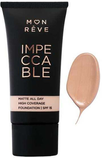 Mon Reve Impeccable Foundation Лилаво/бяло SPF15 5 30мл