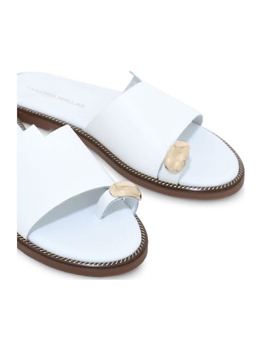 Damen Flache Sandalen Weiß