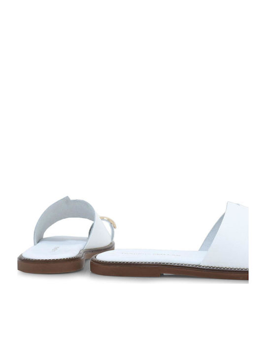 Damen Flache Sandalen Weiß