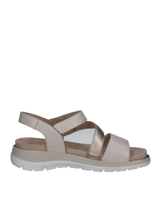 Leather Women's Anatomic Sandals Beige
