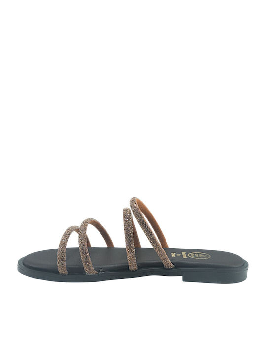 Women's Flat Sandals Gold
