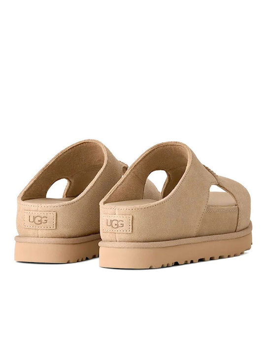 Goldenstar Leather Women's Flat Sandals Flatforms Sand
