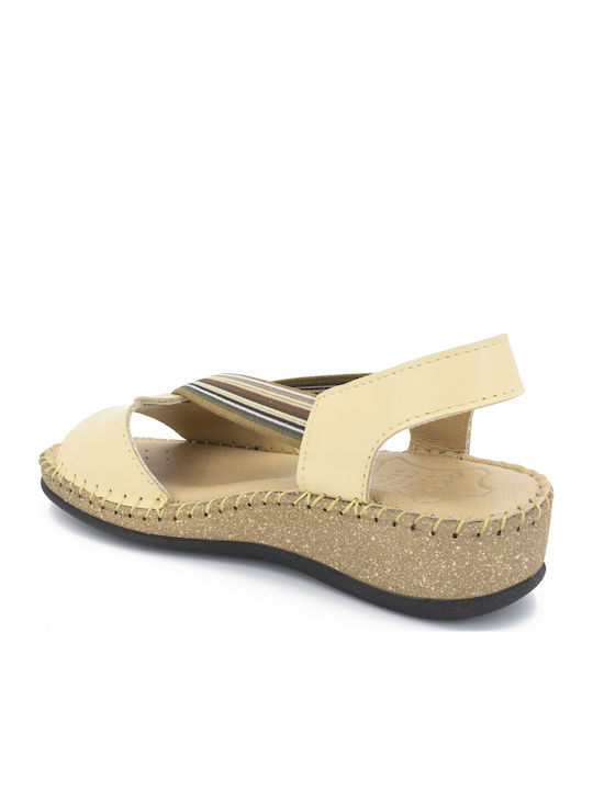 Leather Women's Anatomic Sandals Beige