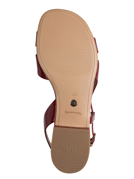 Leather Women's Sandals Red