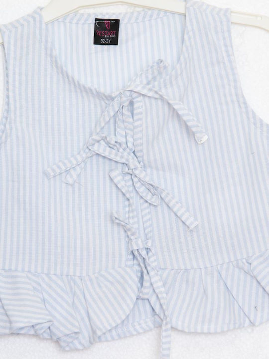 Kids Set with Pants Summer 3pcs Light Blue