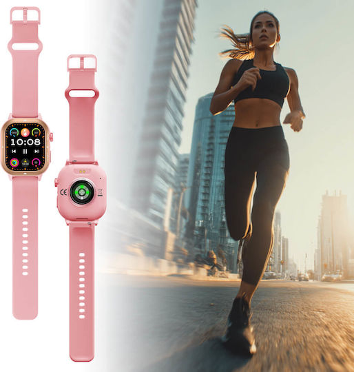 inSPORTline Melagra 43mm Smartwatch with Heart Rate Monitor Pink
