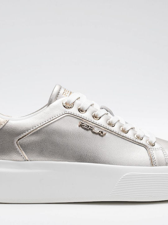 Damen Flatforms Sneakers Gold