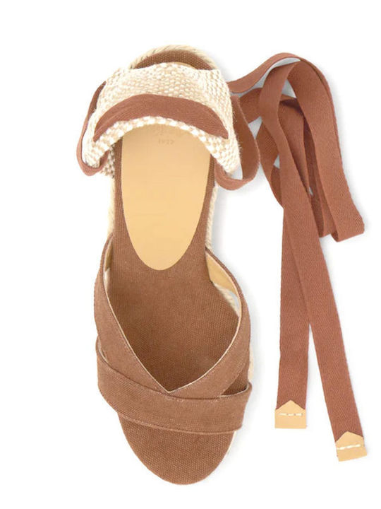 Summer Women's Platform Espadrilles Style Brown