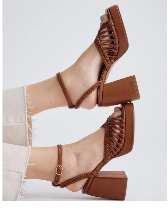 Damen Sandalen Tabac Braun