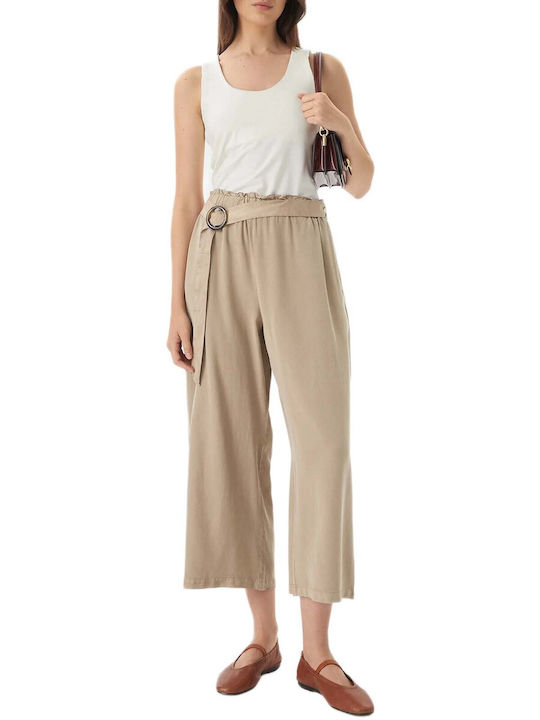 Bree Damen Hochbund Pantaloona mit Gummiband Beiges