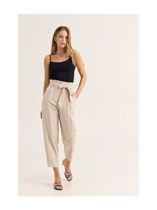 Women's Fabric Trousers Vanilla