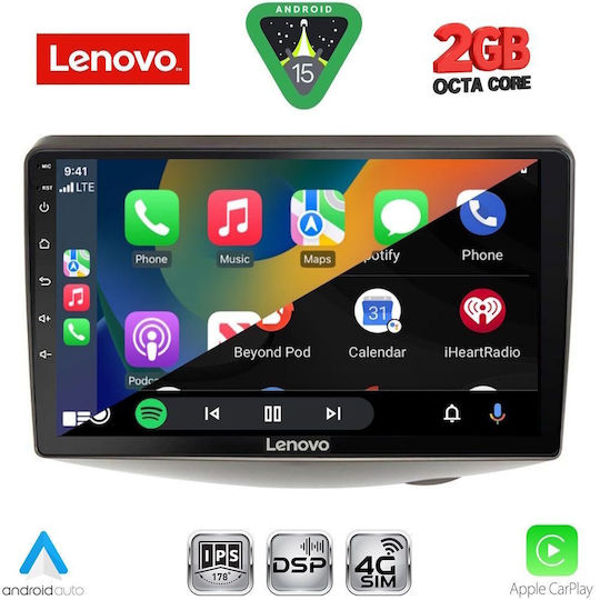Lenovo Car Audio System for Toyota Yaris 1999-2006 (Bluetooth/USB/WiFi/GPS/Apple CarPlay/Android Auto) with 9" Touch Screen
