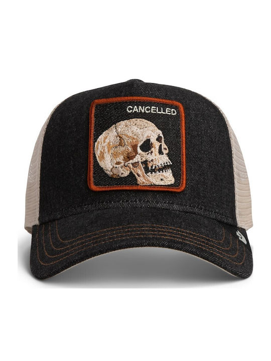 Jockey Denim Skull Kranie Schwarz Denim Goorin Bros