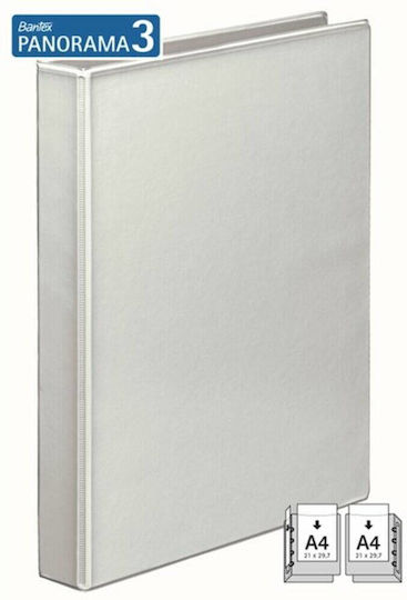 Bantex Mechanical Binder Pocket Laminated Pp 4 D Rings 16 Mm Spine 35mm Bantex White
