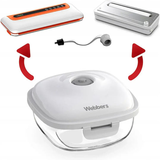 Webber Set Kunststoff Mittagsboxen Transparent 3 Stück